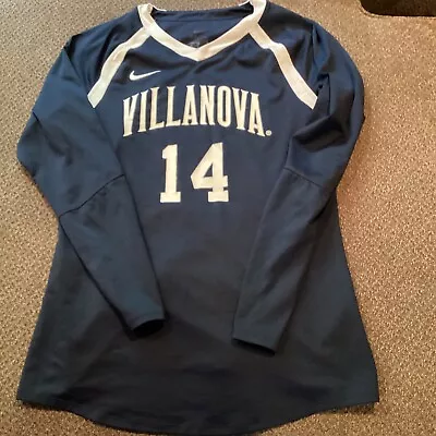 Villanova University Volleyball Jersey Nike Dri Fit Womens L Excellent Condition • $35