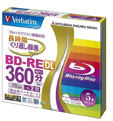 Verbatim Blu-ray Disc Dual Layer BD-RE DL 50GB 2x 5 Pcs Inkjet Printable Japan • $18.04