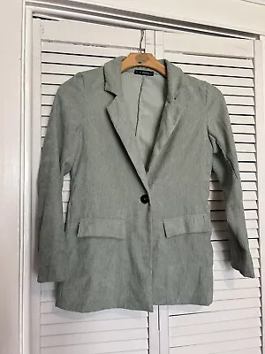 ZAFUL Women’s Size Small S Blazer Corduroy Light Mint Green • £23.58