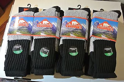 3 6 Or 12 Pairs Thermal Gear Socks Boot Hiking Warm Winter Mens Size 10-15 • $8.99