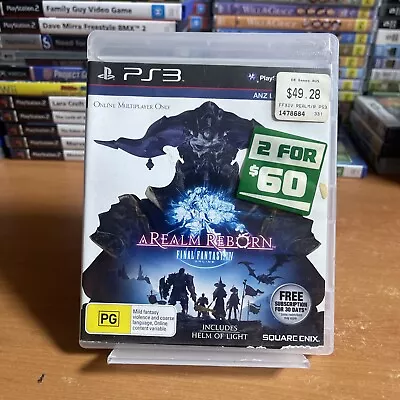 Final Fantasy XIV Online: A Realm Reborn Sony Playstation 3 / PS3 - With Manual • $20