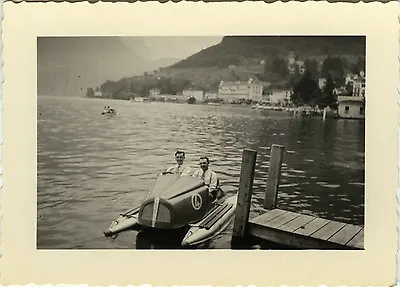 Antique Photo - Vintage Snapshot - Lake Pedal Boat - Pedal Boat • $11.90