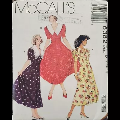 Vintage McCall's Dress W Collar Variations Pattern #6382 Size 12-14-16 UNCUT • $8.99