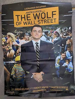 THE WOLF OF WALL STREET Large Original Film Movie POSTER Leonard DiCaprio • £4.50