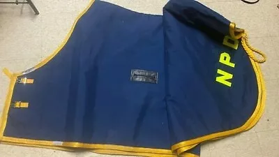 Riding RAIN Sheet 80  Blue W/Yellow TRIM *NEW* Lined Integrity Made In USA • $49.95