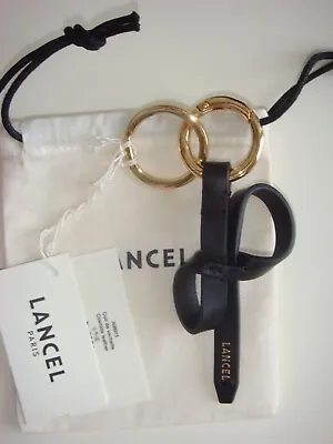 Lancel Paris Designer Black Leather Keyring/bag Charm  New With Tags.  • £30