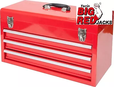 BIG RED ANTBD133XB Torin Portable 3 Drawer Steel Tool Box With Metal ClosureRed • $75.25