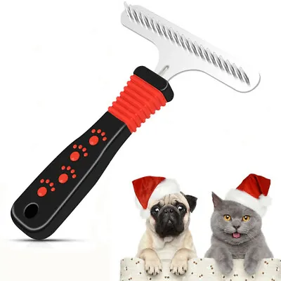 Professional Pet Dog Cat Comb Brush Grooming Undercoat Rake Comb Dematting Tool • £4.35