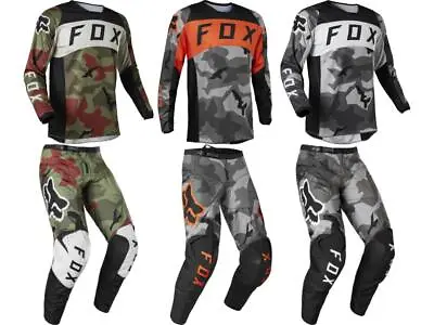 Fox Racing 180 Bnkr Jersey & Pant Combo Men's Camo Riding Gear Moto MX/ATV '23 • $139.32