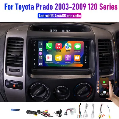 Apple CarPlay Android Auto Head Unit BT Radio For Toyota Prado 2003-09 120Series • $219.99