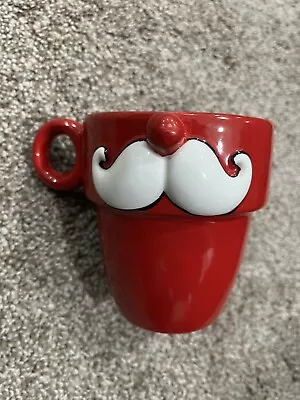 Santa Claus Mustache Christmas Coffee Red Cup Mug 12oz Grasslands Road • $15