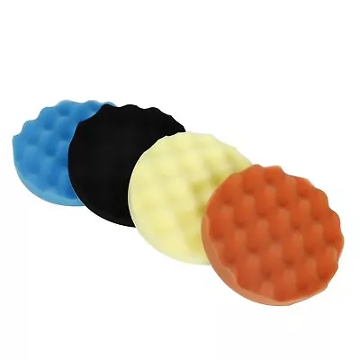 4 Pieces 7inch Car Polisher Soft Wave Foam Waffle Pad Buffing Sponge Pads • $8.09