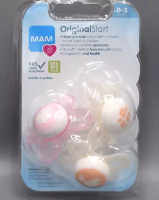 MAM Orginal Start Pacifier 3 Pack  Sealed / New / 0-3 • $7