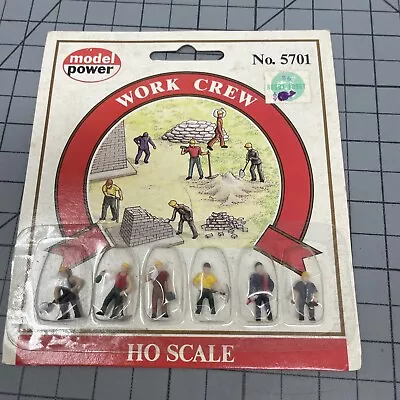 Model Power # 5701 Ho Scale 6- Work Crew People • $12.74