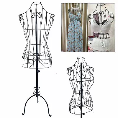 Wire Mannequins Female Upper Body Torso Mannequin Dummy Clothing Dress Form Iron • £55