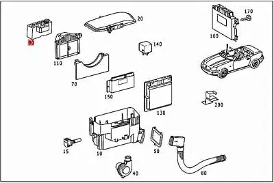 Genuine MERCEDES Engine Management Relay R170 1705450305 • $230.26