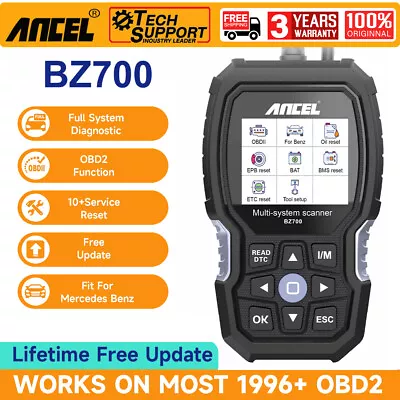 ANCEL BZ700 For Mercedes Benz Scanner All System OBD2 Diagnostic Tool ABS EPB • $89