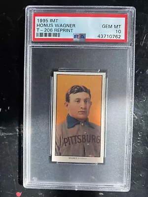 1995 Imt Honus Wagner T-206 Reprint Gem Mint 10 Low Population! • $375