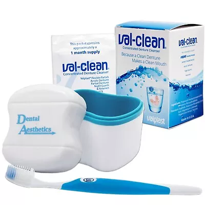 Val-Clean Dental Bath & Silicone Toothbrush ~ For Valplast Flexible Dentures • £43.50