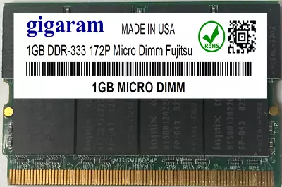 FUJITSU FUJ-1GB-PC2700-MD For Lifebook P7000 P7010 P7016 - 1GB DDR Micro DIMM • $59