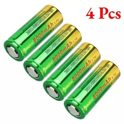 4Pcs Skywolfeye 26650 Battery 3.7V Li-ion Rechargeable For LED Torch Flashlight • $13.99