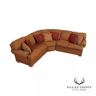 Thomasville Traditional Rolled Arm Sectional Sofa • $1795