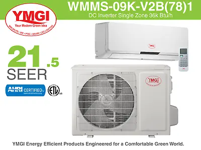 YMGI With MITSUBISHI SEER 22 9000 BTU Ductless Mini Split Air Conditioner ~NEW~ • $1348.99