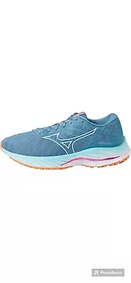 Women Mizuno Wave Rider 26  Sz 8 EU 38.5 Med Coral Blue Orange Trim • $69.99