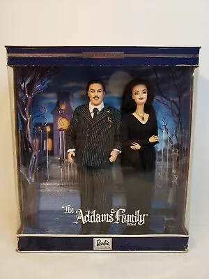 The Addams Family Gomez & Morticia Barbie & Ken Doll Giftset Mattel 27276 Nrfb  • $99