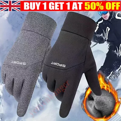 Mens Winter Warm Windproof Waterproof Fleece Lined.Thermal Touch Screen Gloves. • £5.99