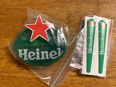 Heineken Lager Soft Touch Branding & Oval 3d Beer Pump Badge/lens • £10