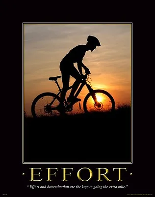 Bicycle Motivational Poster Art Print 11x14 Mountain Road Bike Work Wall Decor  • $9.95