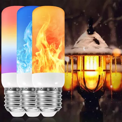 Flicker Flame Fire Effect E27 LED Simulated Light Bulb Lamp E14/E27/B22/E12 5W • £39.95