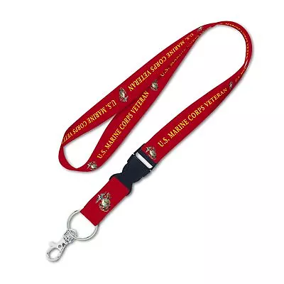 U.S. Marine Corps Veteran Breakaway Lanyard With Metal Lobster Claw Hook • $27.26