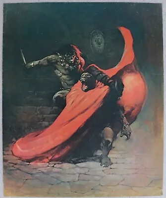 Vintage Original 1974 Frank Frazetta Man Ape Poster Fantasy Monsters Fighting • $19.99