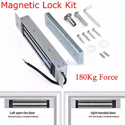 12V Electric Magnetic Lock Door Access Control System 180KG 350LBS Holding Force • $12.99