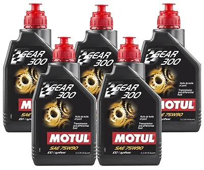 Motul 5 Liter Gear 300 75W90 100% Synthetic Gearbox And Differential Oil 5 X 1L • $94.95