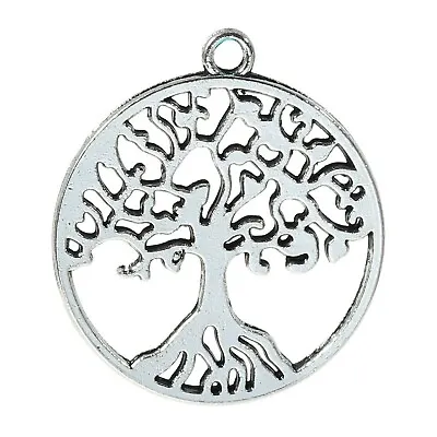 £4.50 • Buy Tree Of Life Charm Pendant Charms Tibetan Silver 29mm Pack Of 35