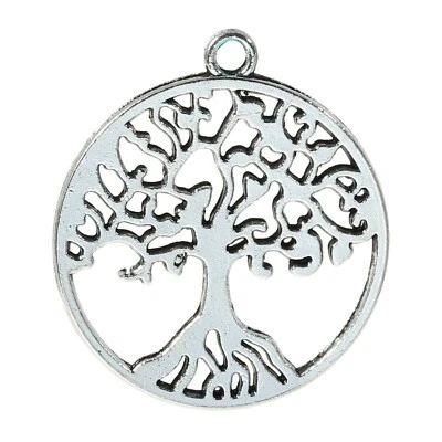 £4.50 • Buy Tree Of Life Charm Pendant Charms Tibetan Silver 29mm Pack Of 35