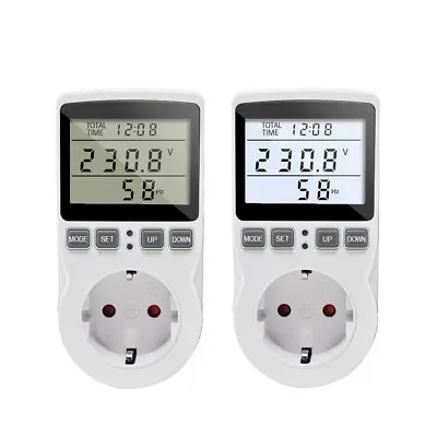 EU AC Power Energy Meter Socket 220V Digital Voltmeter Wattmeter Cost Monitor • $37.60