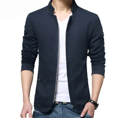 Men's Casual Slim Fit Business Formal One Button Suit Blazer Coat Jacket Tops • $23.44