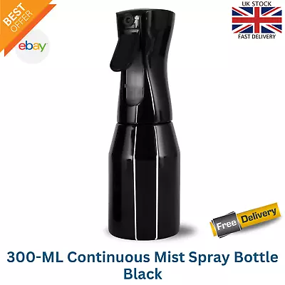 Continuous Fine Mist Spray Water Bottle For Hair Cleaning Barber Face Moist • £6.99