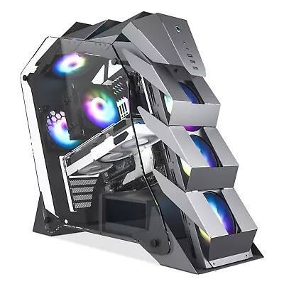 Vetroo K1 Mid-Tower Computer Case ATX PC Gaming Open Frame Dual Tempered Glass • $139.99