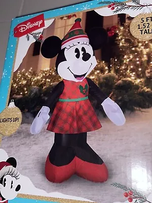 2023 Disney Minnie Mouse 5 Ft Tall Airblown Christmas Inflatable New In Box • $35.99