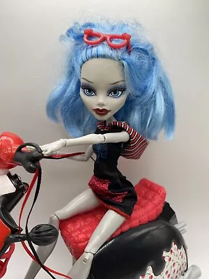 MONSTER HIGH Doll Ghoulia Yelp Scaris City Of Frights With Moped Incomplete Read • $25.74