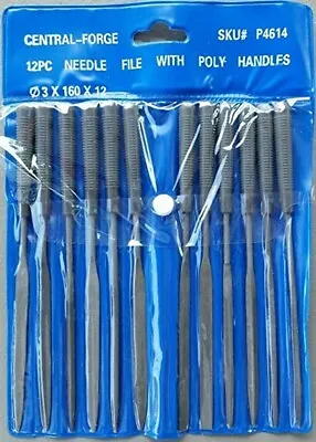 (12 Pc) HAND MINIATURE SIZE MINI SMALL NEEDLE METAL WORKING FILE TOOL SET KIT • $13.95