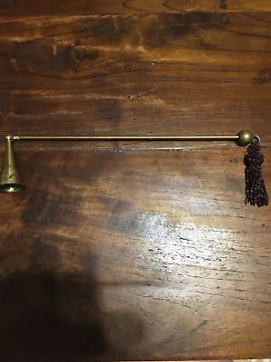 £14.99 • Buy Vintage Used Solid Brass Metal Candle Snuffers Ceremonial Damper Bead Tassel End