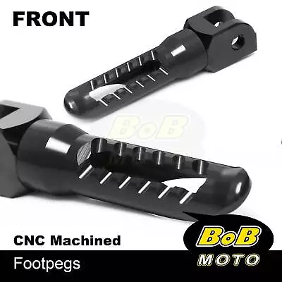 BOB CNC Front Rider Foot Pegs BLACK For Vmax 1700 09 10 11 12 13 14 15 16 17 • $43.97