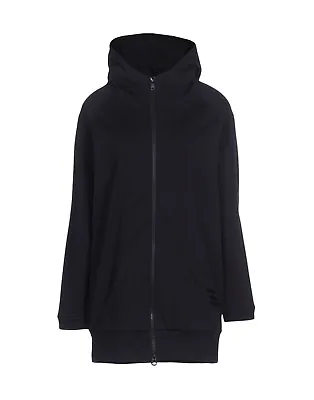 Y-3 By Yohji Yamamoto Women Hooded Sweatshirt Jacket Black 100% COTTON Sz XS  S • $343.68
