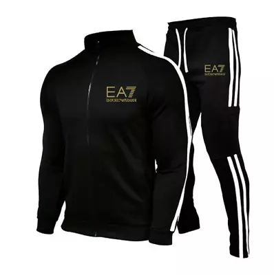 2pcs Mensboss Full Zip Tracksuit Hoodie Jogger Sweatshirt Jacket Pants Sets//ML • £8